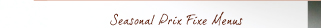 Prix Fixe Menu
